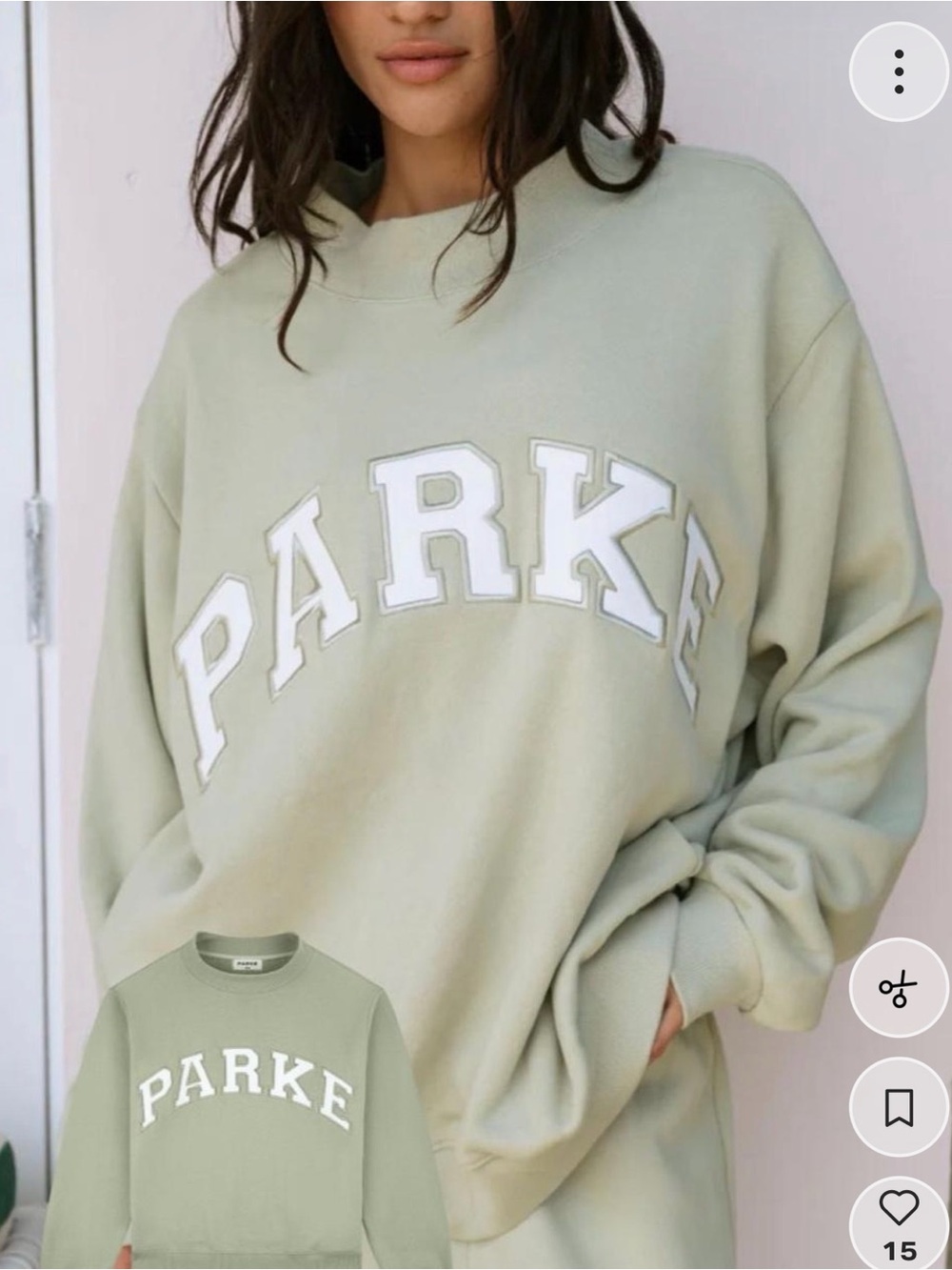 PARKE Seafoam Mockneck L/XL New